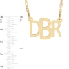 Thumbnail Image 2 of 14K Gold Plate Block Monogram Cable Chain