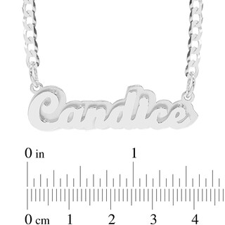 Sterling Silver Double Nameplate Curb Chain