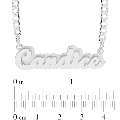 Sterling Silver Double Nameplate Curb Chain