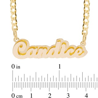 ​​​​​​​14K Gold Plate Double Nameplate Curb Chain