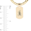 Thumbnail Image 2 of ​​​​​​​14K Gold Plate Initial Dog Tag Curb Chain