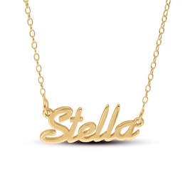 14K Gold Plated Script Name Rolo Chain