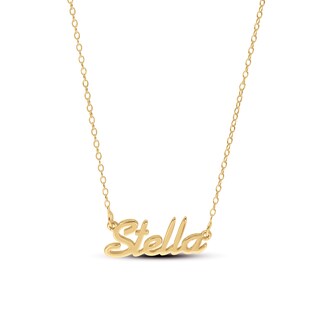 14K Gold Plated Script Name Rolo Chain