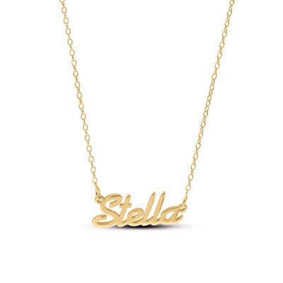 14K Gold Plated Script Name Rolo Chain