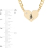 Thumbnail Image 1 of 14K Gold Plate Birthstone Heart Initial Curb Chain