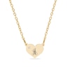 Thumbnail Image 1 of 14K Gold Plate Birthstone Heart Initial Cable Chain