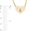 Thumbnail Image 2 of 14K Gold Plate Birthstone Heart Initial Cable Chain