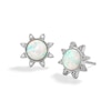 Thumbnail Image 0 of Sterling Silver Simulated Opal and CZ Sun Studs