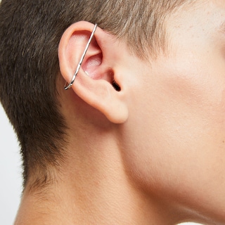 Sterling Silver Hollow Single Ear Clip
