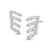 Thumbnail Image 0 of ​​​​​​​Sterling Silver CZ Four Row Crawler Earrings