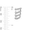 Thumbnail Image 4 of ​​​​​​​Sterling Silver CZ Four Row Crawler Earrings