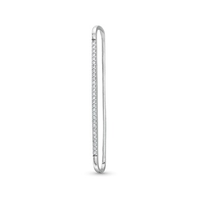 Sterling Silver CZ Pavé Single Ear Clip