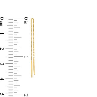 10K Gold Short Chain Threader Earrings