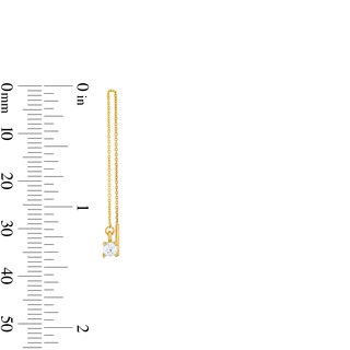 ​​​​​​​10K Gold CZ Threader Earrings