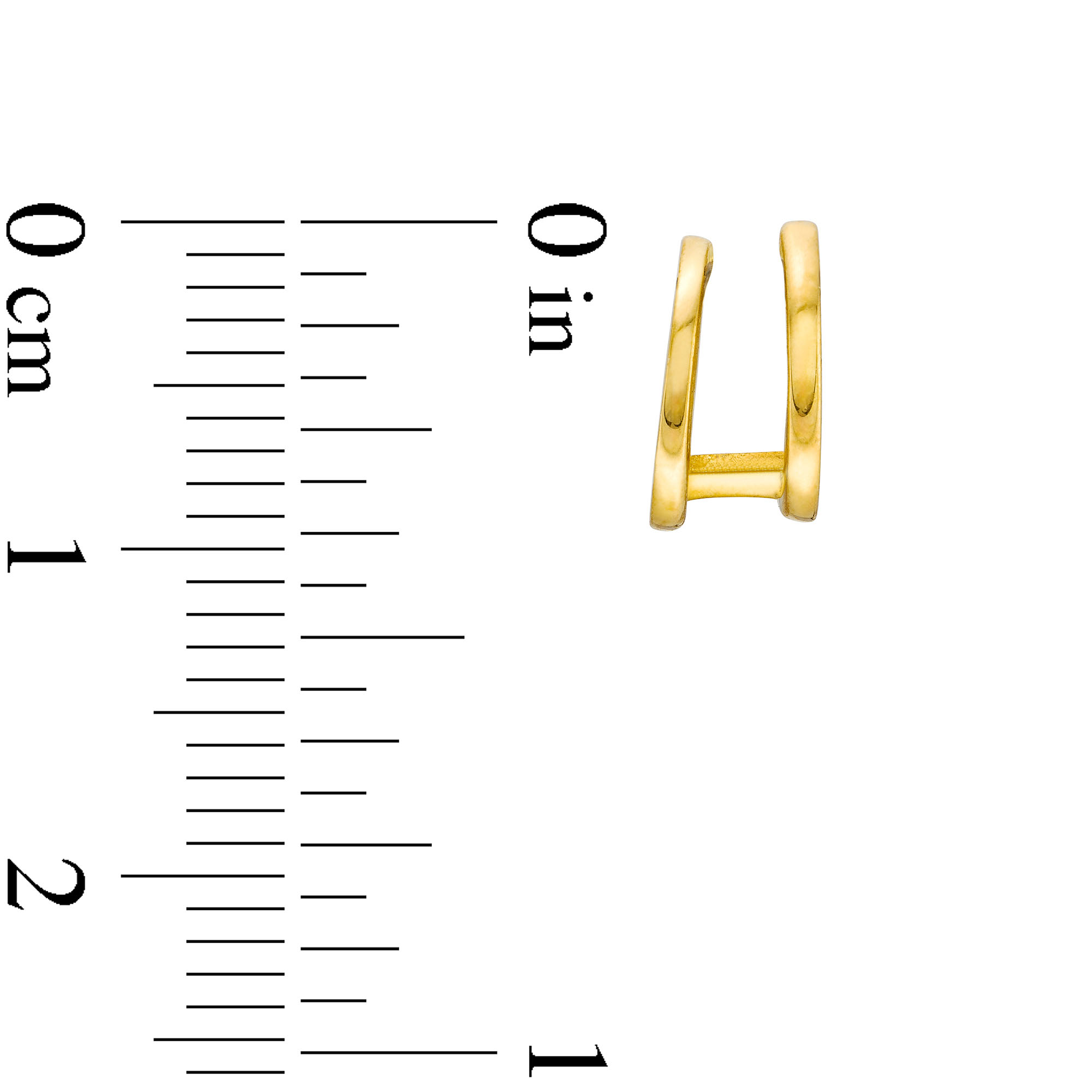 Thumbnail Image 2 of 10K Gold Double Hoop Earrings