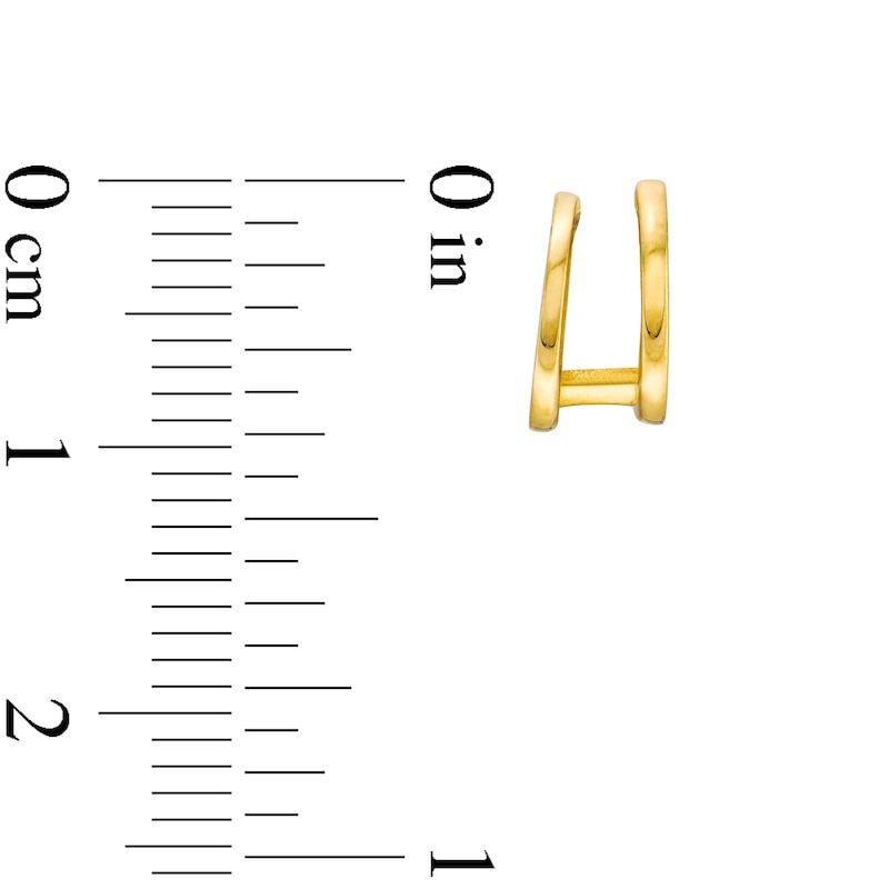10K Gold Double Hoop Earrings