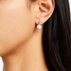 Thumbnail Image 2 of Sterling Silver Pearl Shell and CZ Milgrain Drop Studs