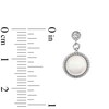 Thumbnail Image 3 of Sterling Silver Pearl Shell and CZ Milgrain Drop Studs