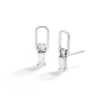 Thumbnail Image 0 of Sterling Silver Simulated Opal and CZ Oval Link Studs