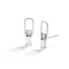 Thumbnail Image 1 of Sterling Silver Simulated Opal and CZ Oval Link Studs