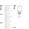 Thumbnail Image 3 of Sterling Silver Simulated Opal and CZ Oval Link Studs