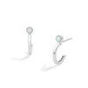 Thumbnail Image 0 of Sterling Silver Simulated Opal Mini Hoops