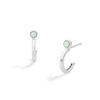 Thumbnail Image 1 of Sterling Silver Simulated Opal Mini Hoops