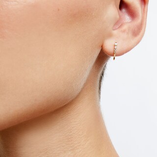 10K Gold Graduated CZ J Hoops