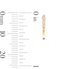 Thumbnail Image 4 of 10K Gold Graduated CZ J Hoops