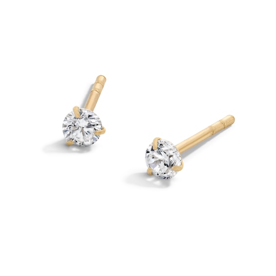 14K Gold CZ Martini Studs