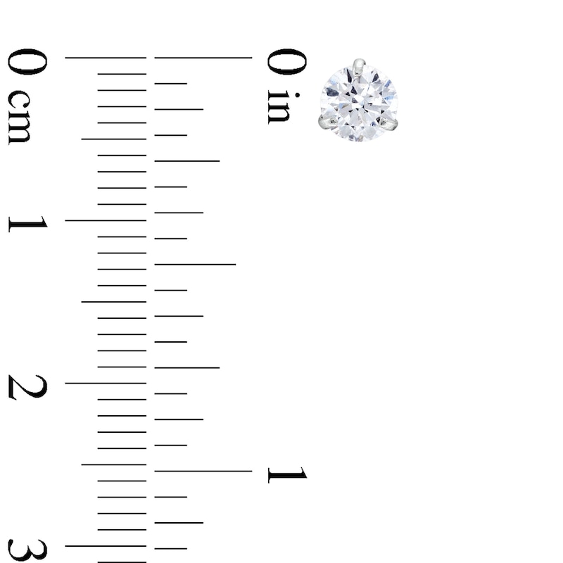 Main Image 2 of 14K White Gold CZ Martini Studs