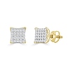 Thumbnail Image 0 of 10K Solid Gold 1/10 CT. T.W. Diamond Square Studs