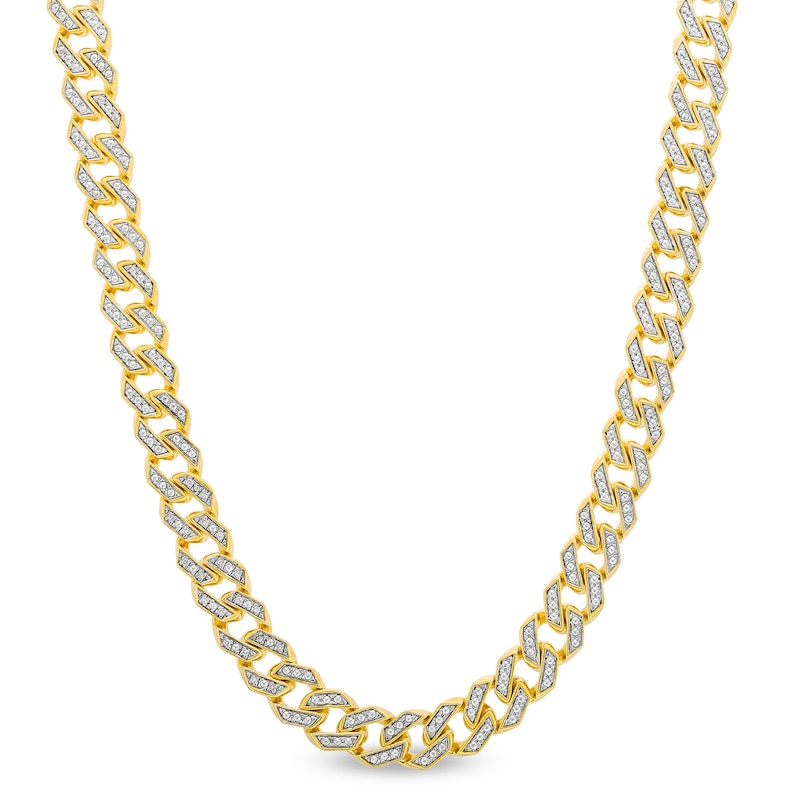 14K Gold Plated Diamond Accent Chunky Chain Choker