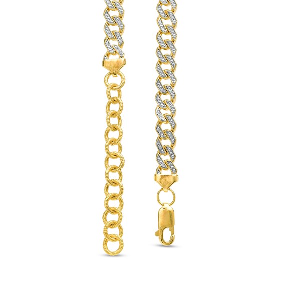 14K Gold Plated Diamond Accent Chunky Chain Choker