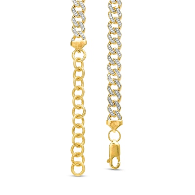 14K Gold Plated Diamond Accent Chunky Chain Choker