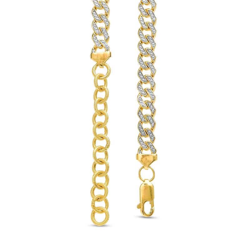 Main Image 5 of 14K Gold Plated Diamond Accent Chunky Chain Choker
