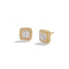 Thumbnail Image 0 of 10K Solid Gold 1/2 CT. T.W. Diamond Halo Cushion Studs