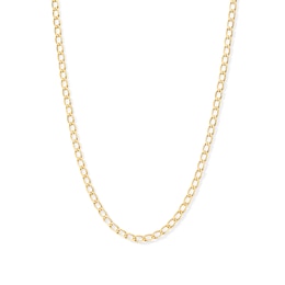 10K Solid Gold Open Curb Chain Made in Italy