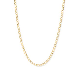10K Solid Gold Open Curb Chain Made in Italy