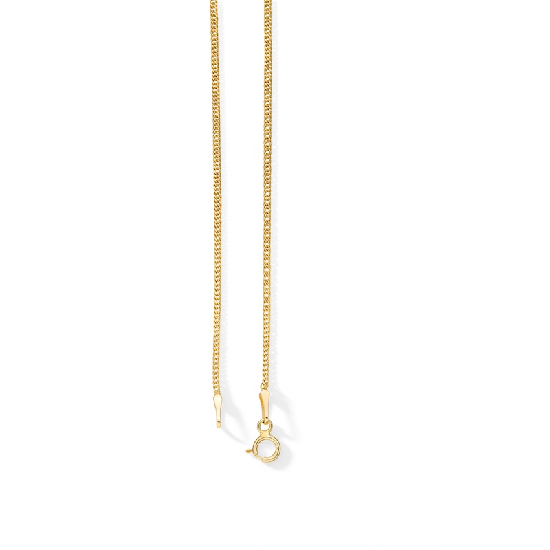 14K Hollow Gold Diamond-Cut Double Curb Chain