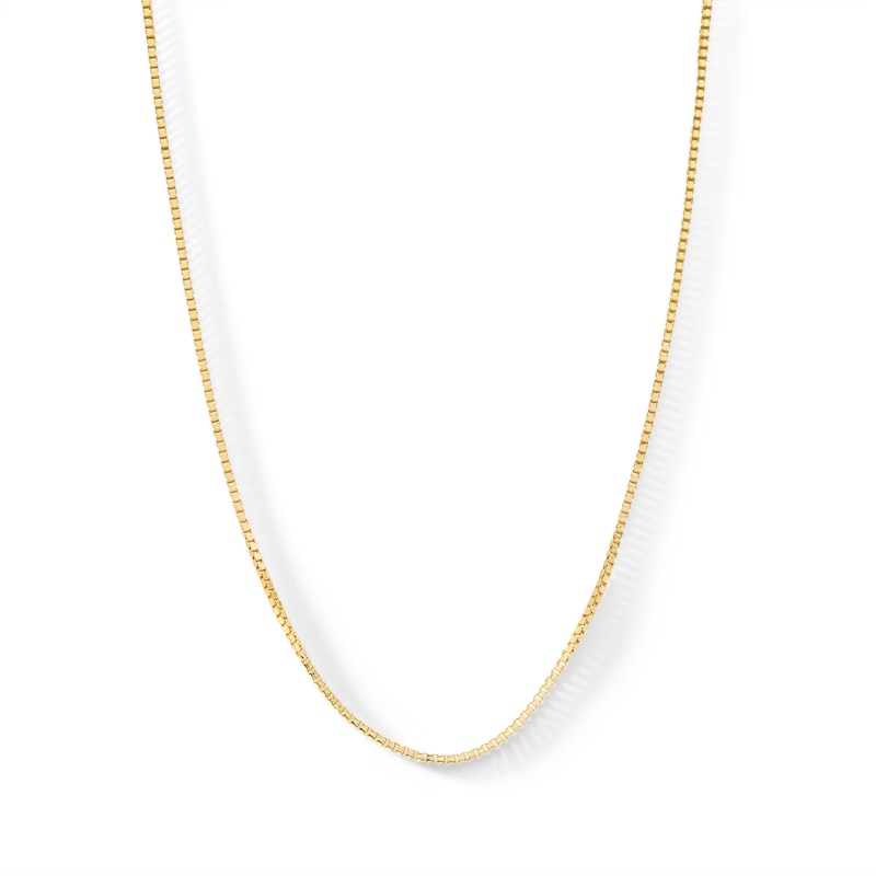 Main Image 1 of 14K Hollow Gold Diamond-Cut Box Chain