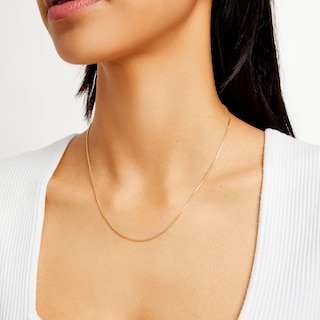 14K Hollow Gold Diamond-Cut Box Chain