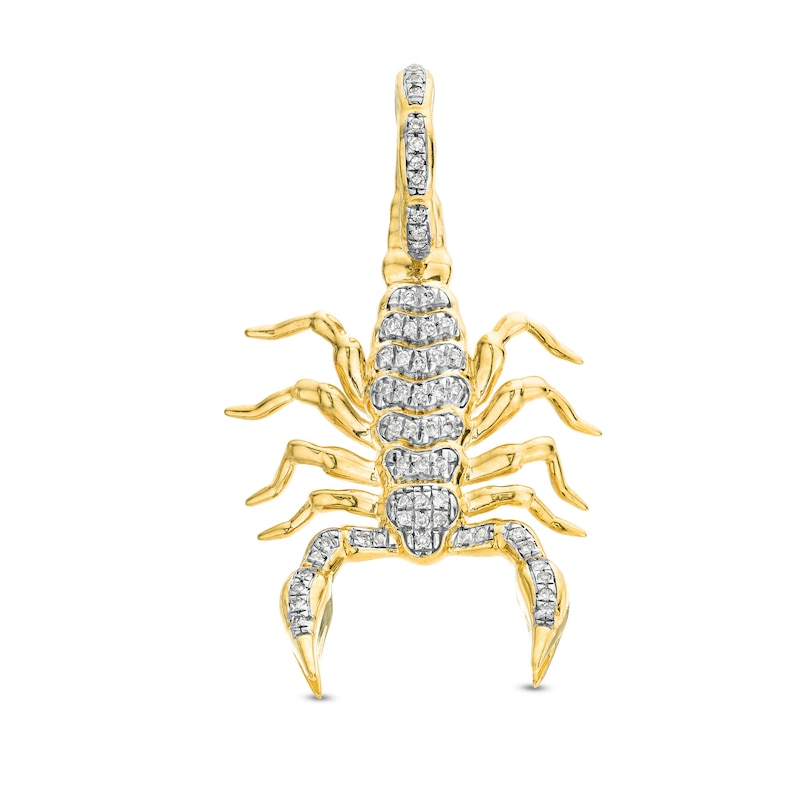 ​​​​​​​​​​​​​​10K Solid Gold 1/10 CT. T.W. Diamond Scorpion Charm