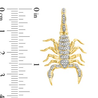 ​​​​​​​​​​​​​​10K Solid Gold 1/10 CT. T.W. Diamond Scorpion Charm