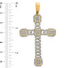 Thumbnail Image 2 of ​​​​​​​10K Solid Gold 1/2 CT. T.W. Diamond Large Chain Cross Charm