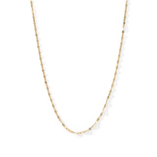 10K Solid Gold Mirror Chain Made in Italy