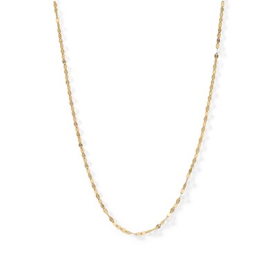 10K Solid Gold Mirror Chain Made in Italy