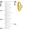 Thumbnail Image 3 of 10K Solid Gold Simulated Opal Bezel Set Huggies