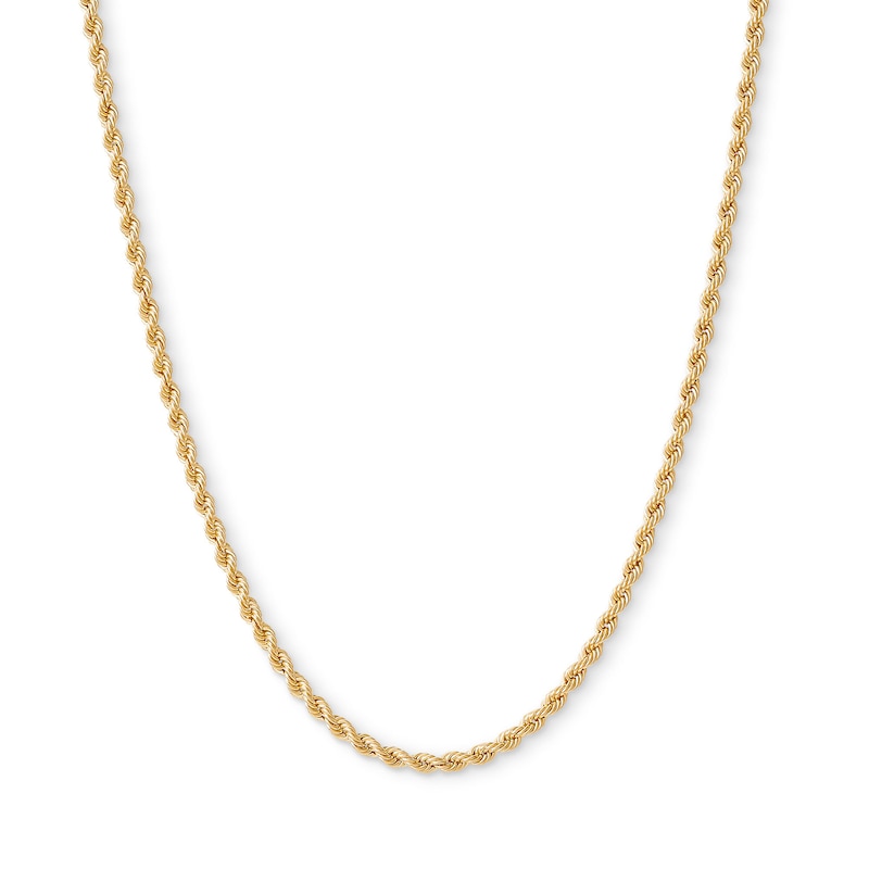 Main Image 1 of 14K Hollow Gold Rope Chain - 24"
