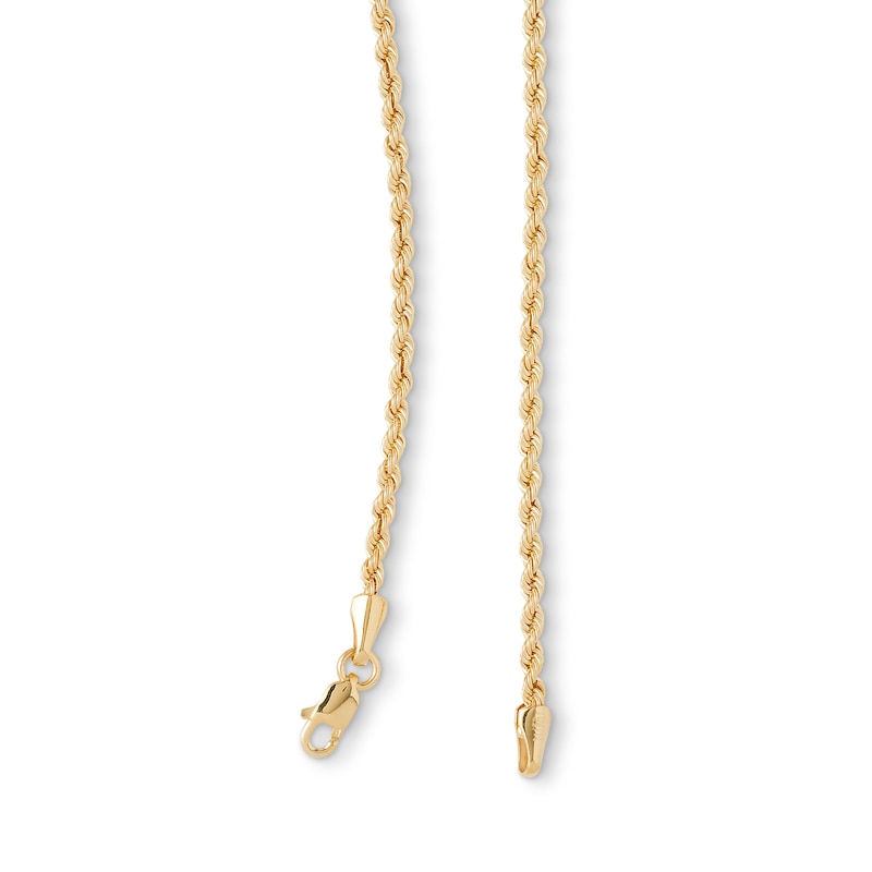 Main Image 2 of 14K Hollow Gold Rope Chain - 24"